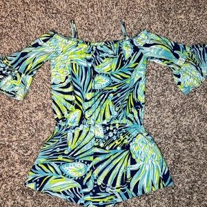 Lilly Pulitzer Blue and Green Kids One Piece